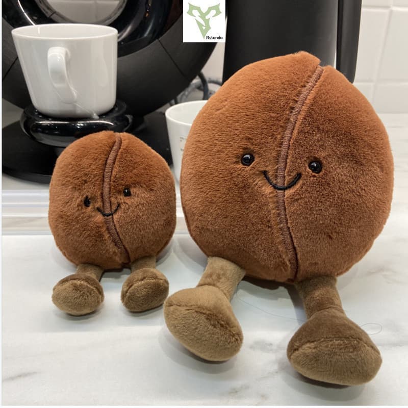 ✨ Novo Brinquedos Simulados De Pelúcia De Café Em Grãos Bonecos Engraçados Recheados Para Bebês Decoração De Sofá O Dia