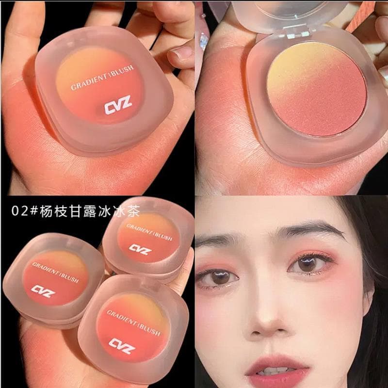 CVZ Tricolor Gradiente Blush Placa de Contorno Chá Sujo Rosa Não É Fácil de Voar Rosa Cor Quente Blush Natural Nude Maqu