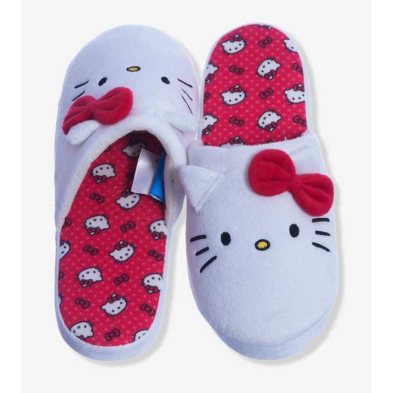 Chinelo de quarto Hello Kitty Branco Licenciado