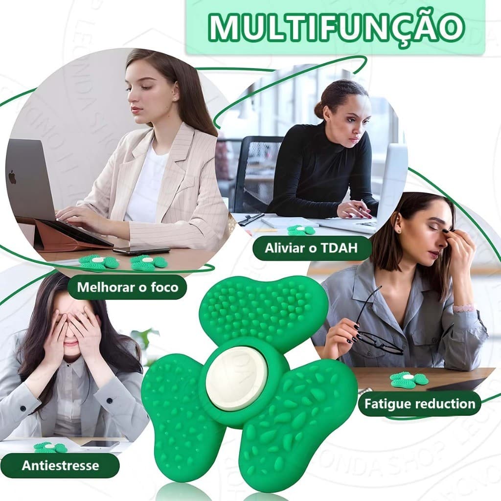 Brinquedo giratório de 3 folhas, antiestresse, ansiedade, brinquedo giratório