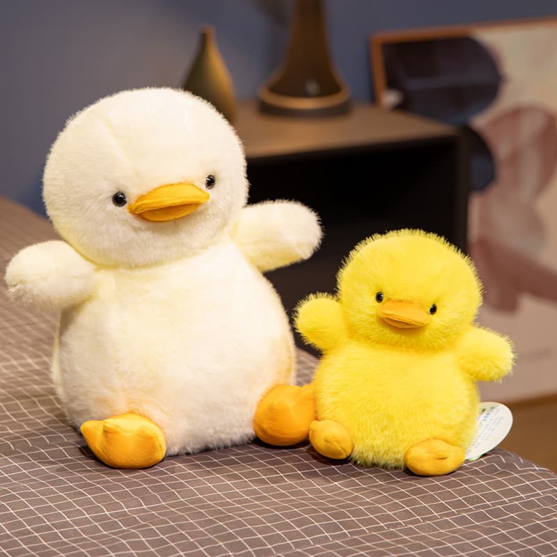 Branco Amarelo Pato Gordo Brinquedo De Pelúcia Boneca Acompanhar Sono Presente Aniversário Crianças Decoração Do Quarto