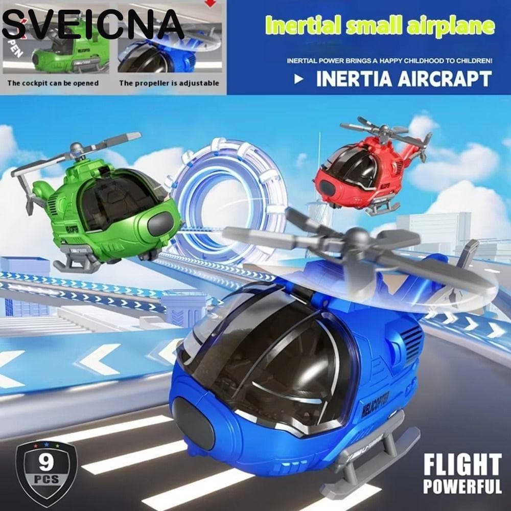 Brinquedo De Aeronave De Simulação SVEICNA , Modelo De Helicóptero De Cabine Aberta Brinquedos Movido A Fricção , Criati