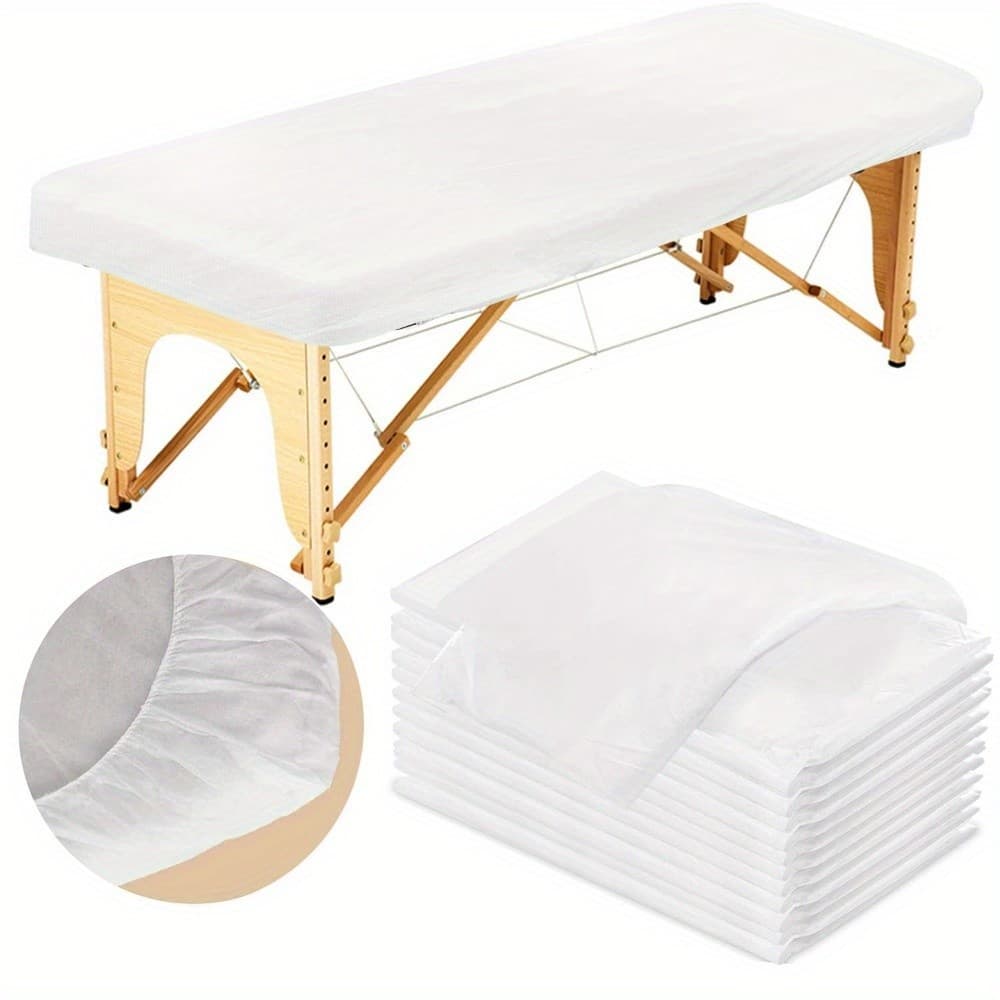 20 Folhas De Mesa De Massagem Ajustadas Descartáveis Dos Pces Capas Da Cama Termas , Tecido Não Respirável M