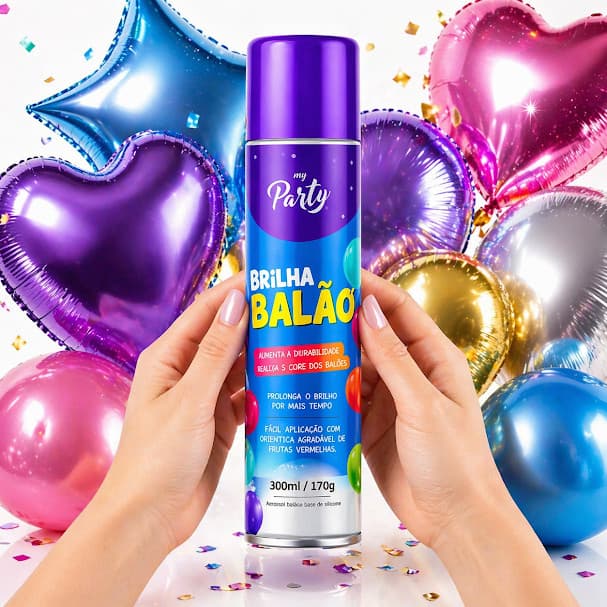 Brilho Brilha Balão Spray Renovação Bexiga  Balão Látex Buffet Festa Aniversario Decoração 300ml
