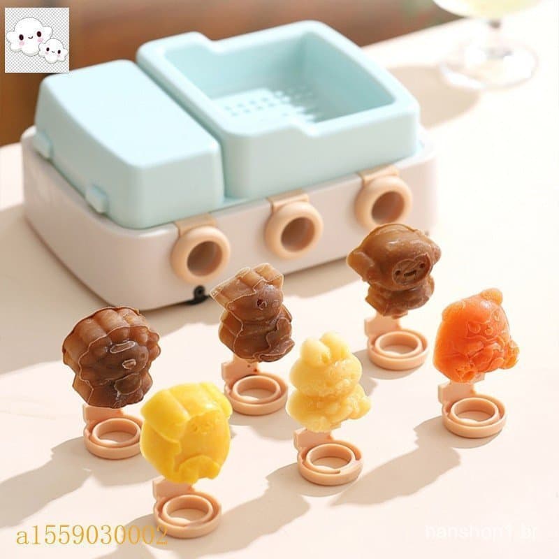 Kool Conveniente Urso Sorvete Molde Picolé Plástico Sobremesa Moldes De Chocolate
