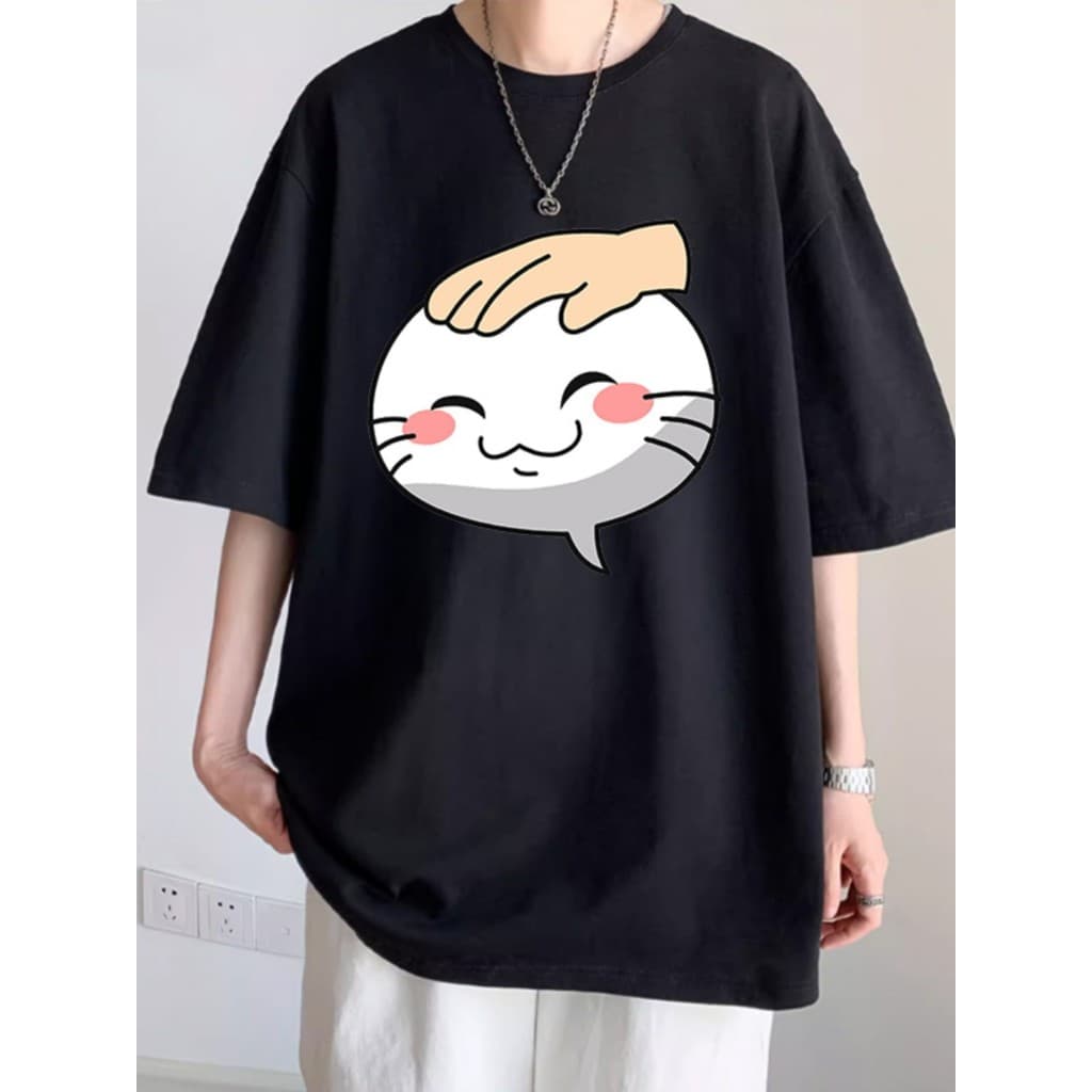 Camiseta de manga curta de algodão pesado Naruto duelo campo Emoticon camiseta roupas superiores provocante cabeça de to