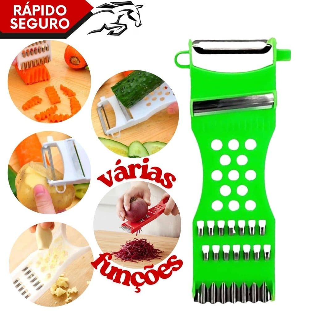 Descascador de Legumes 5 em 1 Ralador Fatiador Cozinha Prático