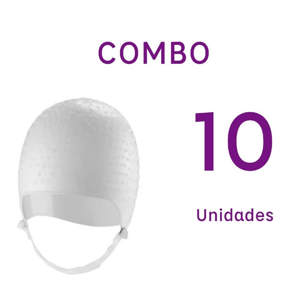 KIT 10 TOUCAS para Luzes Mechas Reflexos Romana Alinhada 1000 furos Produzida Brasil