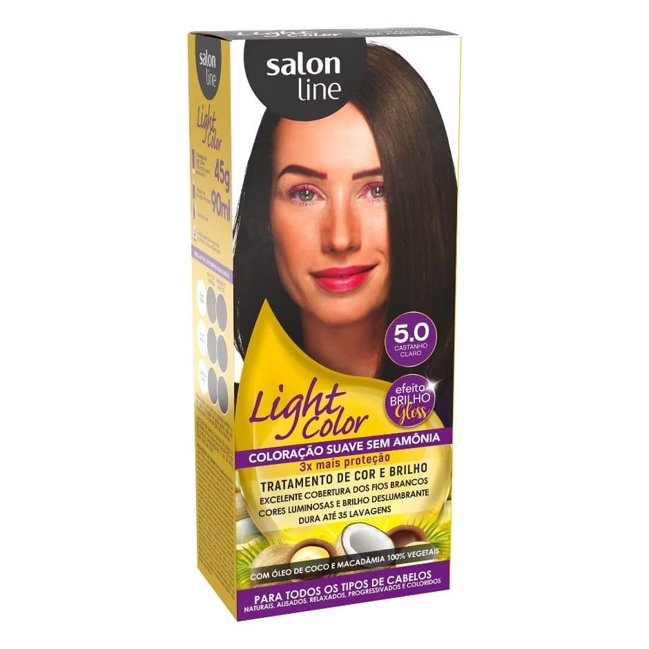 Coloração Light Color 5.0 Castanho Médio - Salon Line