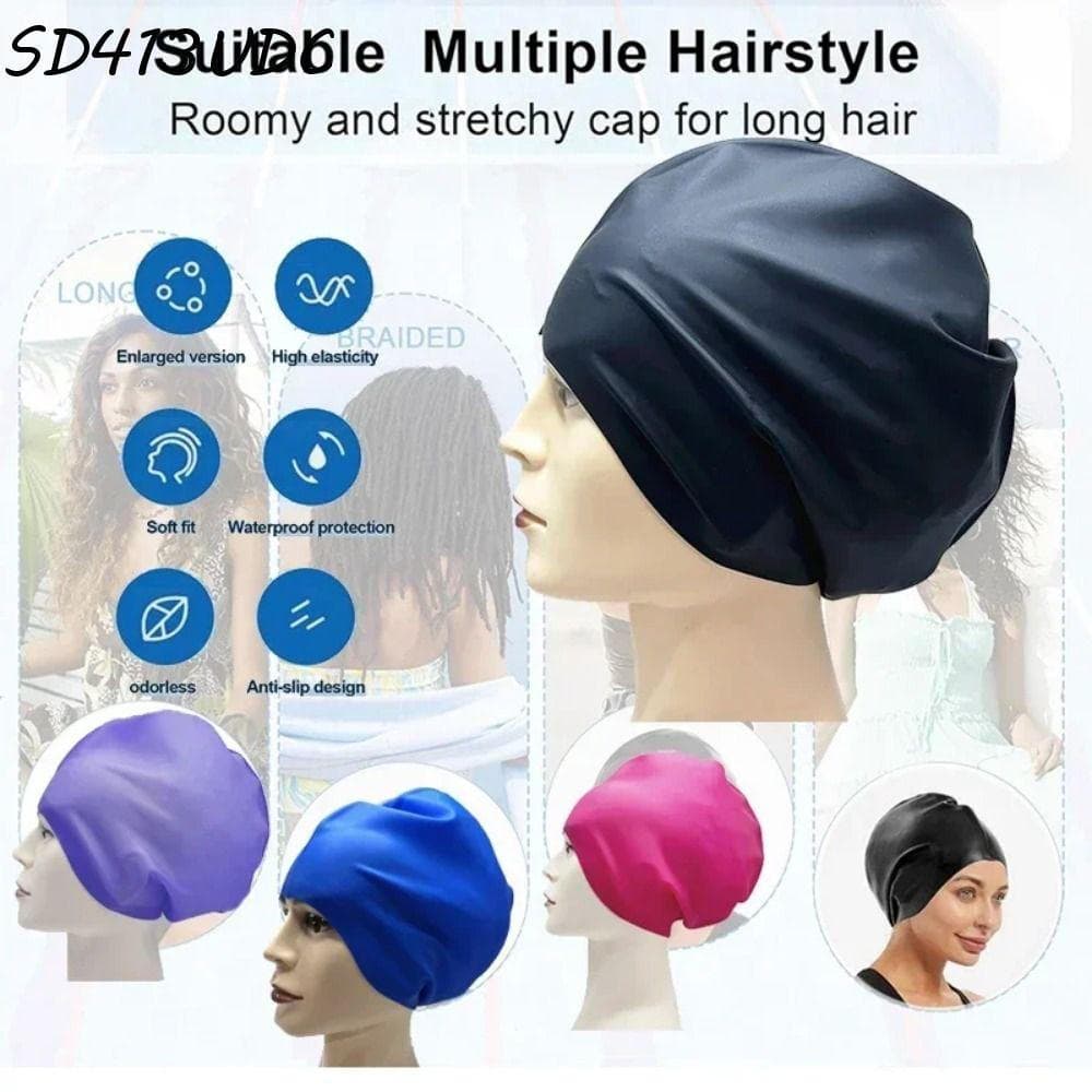 Capacete De Natação De Silicone SUNDANCE , Touca Elástica Macia À Prova D'água , Protetor Solar Mergulho De Cor Sólida