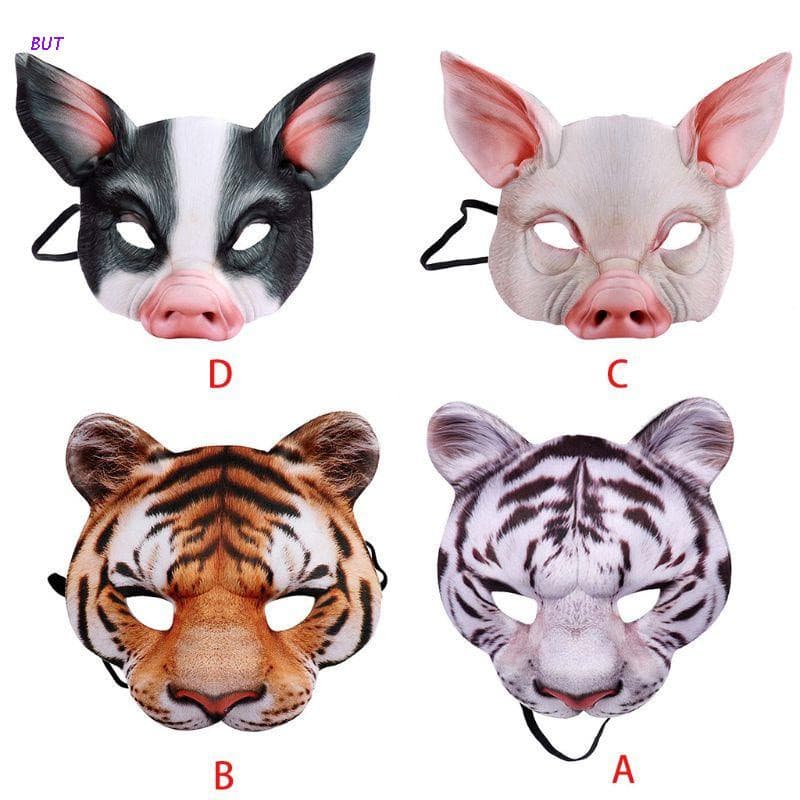 Mas Halloween Unisex Tigre Face Máscara Olho Festival Masquerade Partido Fantasia Cosplay Do Traje Acessórios