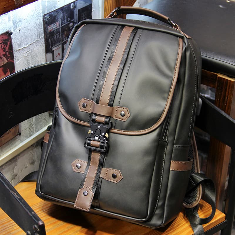 Mochila Casual masculina Retro grande capacidade porta de carregamento USB Street Wear computador saco versão coreana mo