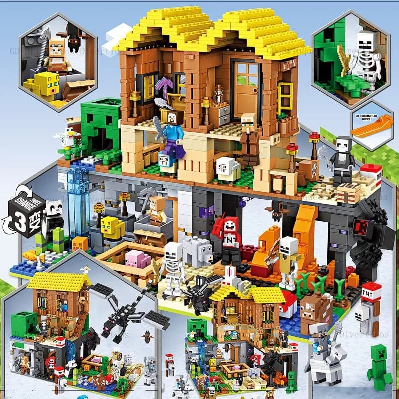 Blocos de Montar Meu Mundo Série Completa – Brinquedo Educativo para Crianças, Presente de Aniversário e Natal, Pronto