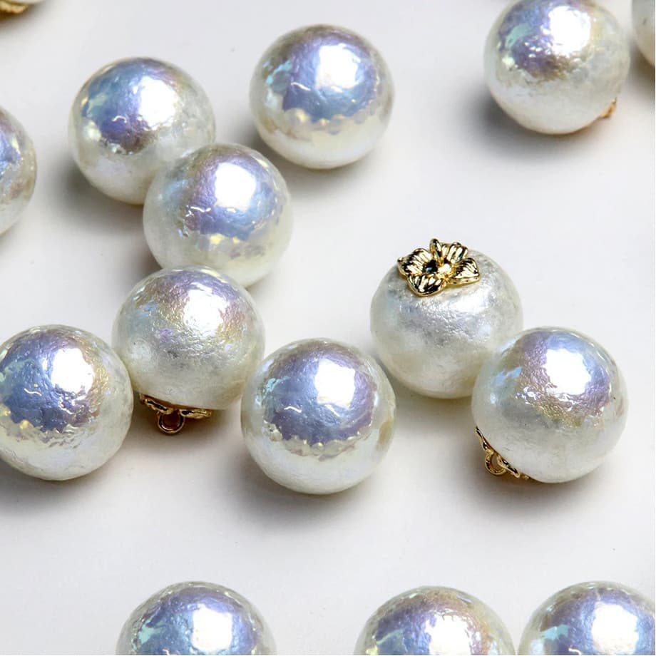 5 Peças 15.5MM Colorido Liga Pérola Botão Camisa De Metal Botões Para Roupas Femininas Vestido Blusa Moda DIY Decorações