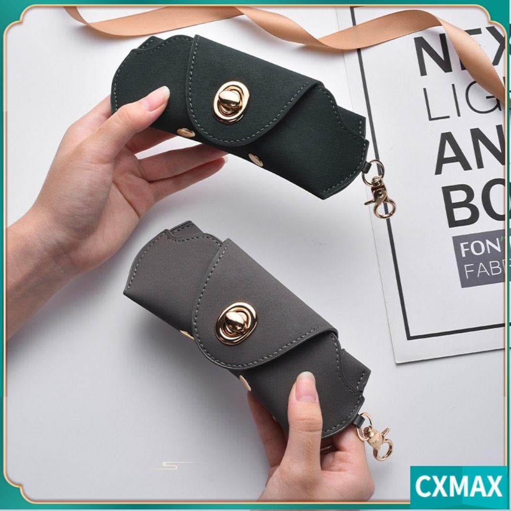 Óculos De Sol CVMAX , Bolsa De Armazenamento De Couro De Camurça Pendurada No Pescoço , Acessórios Macios Para