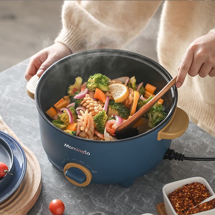 Fogão elétrico multifuncional doméstico integrado panela quente elétrica dormitório estudantil macarrão cozinhar panela