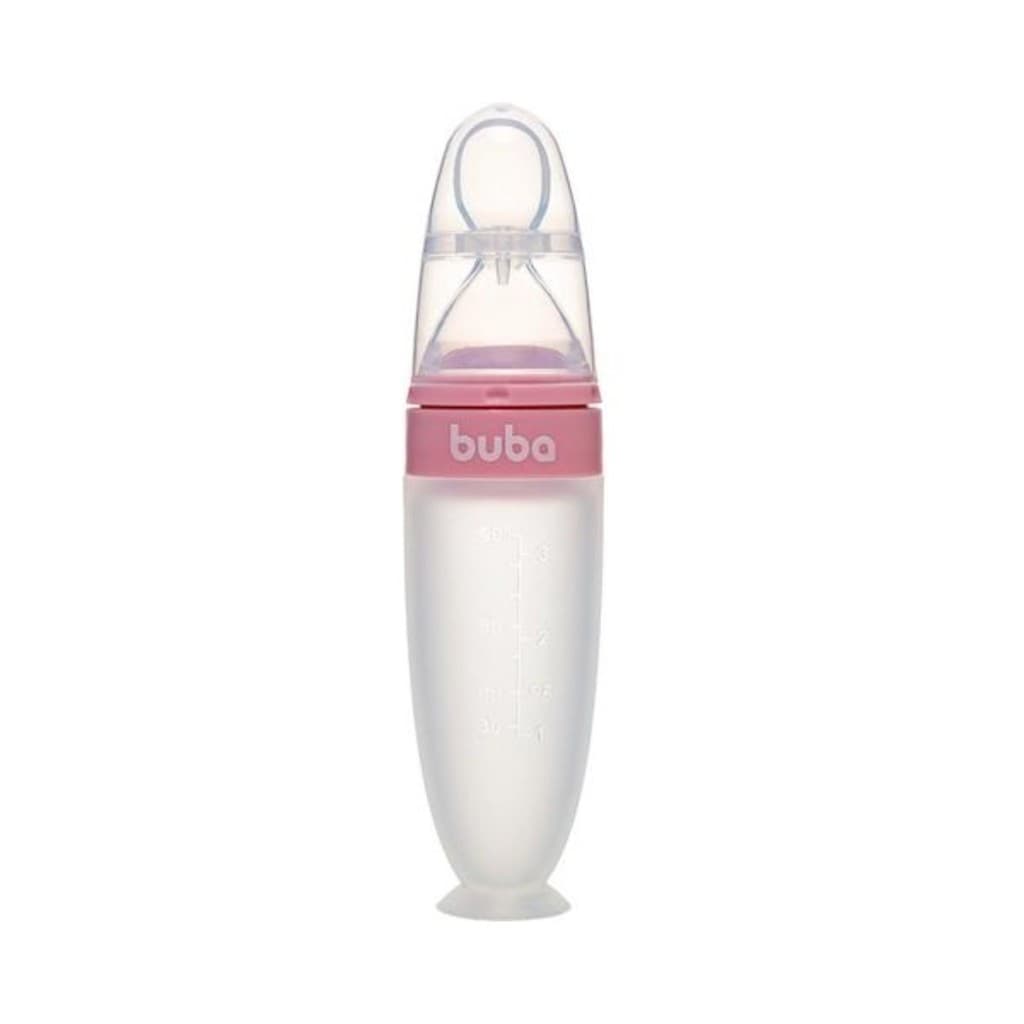 Colher Dosadora em Silicone com Ventosa - Rosa