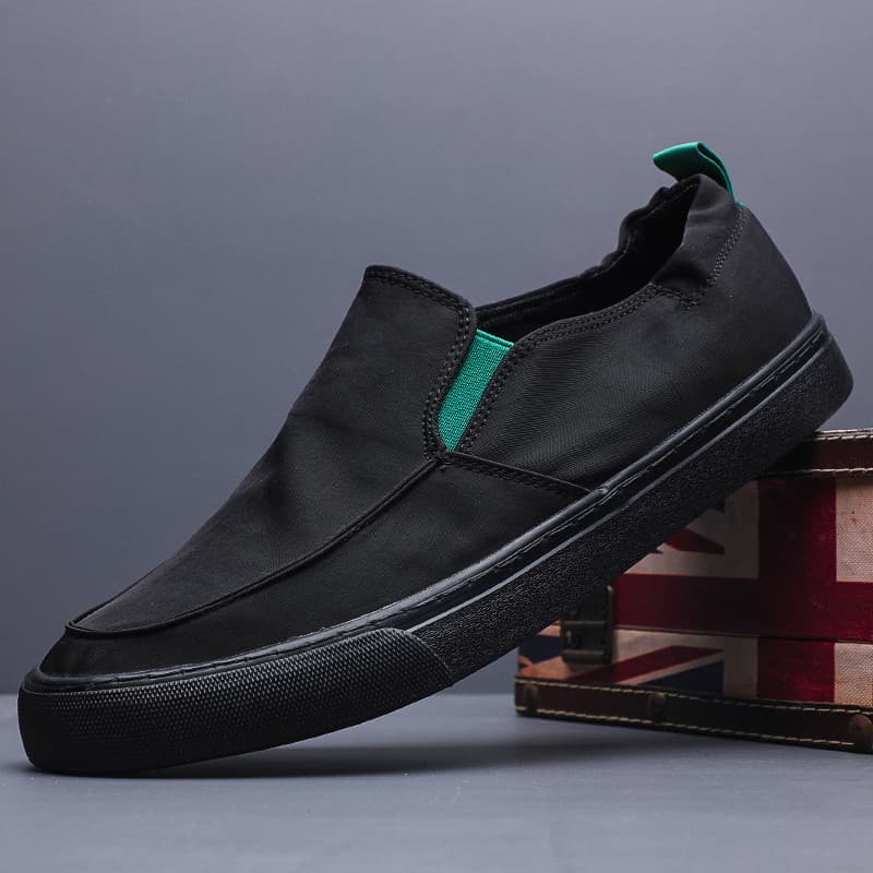 Baoda primavera verão novo estilo sapatos masculinos preguiçoso um Pedal respirável velho pequim sapatos de lona de seda