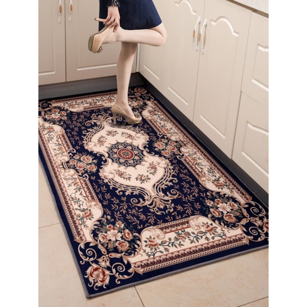 Tapetes de cozinha de estilo europeu, cabeceira de quarto totalmente coberto com absorção de água, antiderrapante, à pro