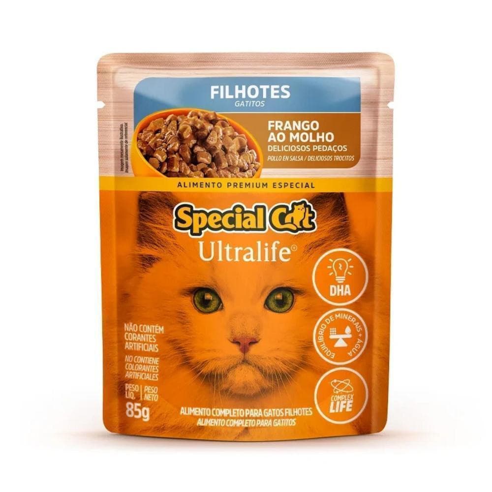 Ração Úmida para Gatos Filhote de Frango Sache Special Cat 85g