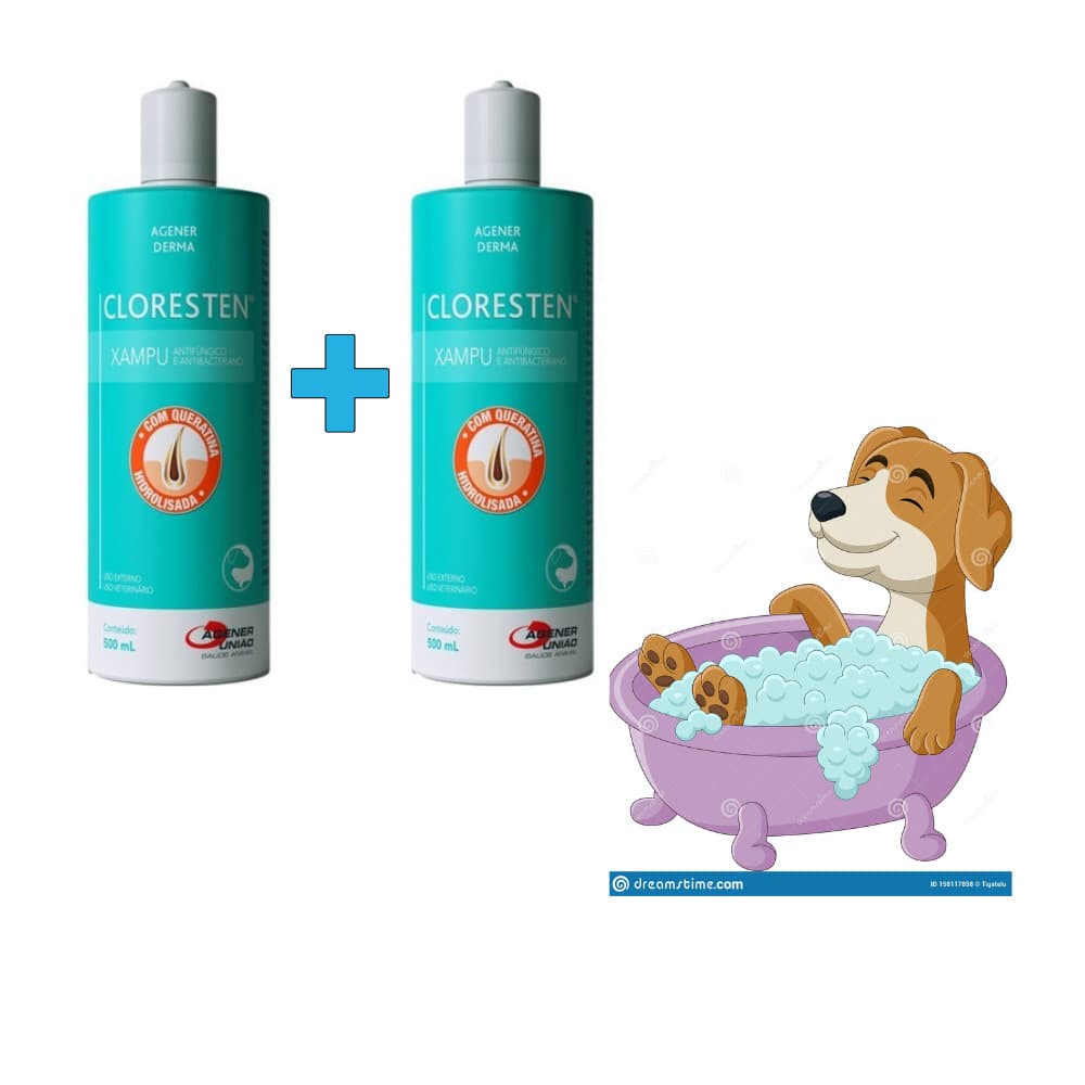 Cloresten Shampoo 500ml Kit 2 Unidades