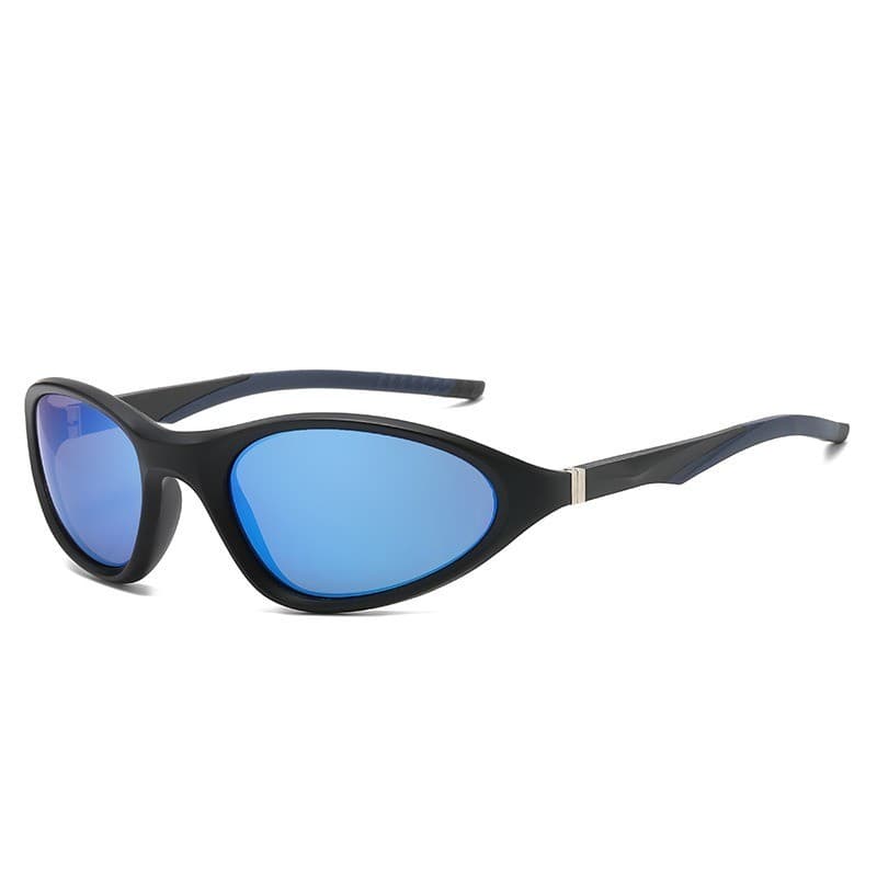 Óculos de Sol Esportivos Ovais para Mulheres, Moda Y2K Punk, Óculos de Sol Masculinos em Tendência para Condução e Cicli