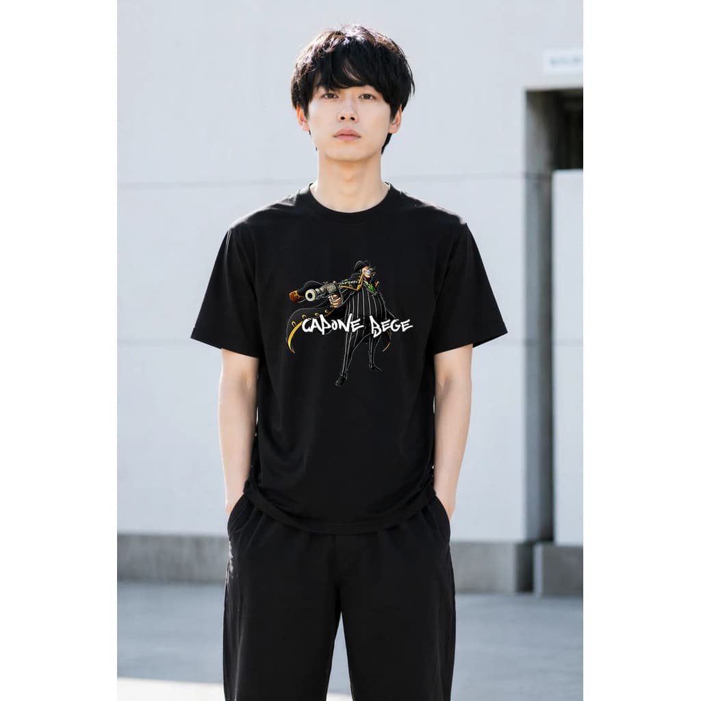 Camisa Camiseta Personagem Anime Capone Bege