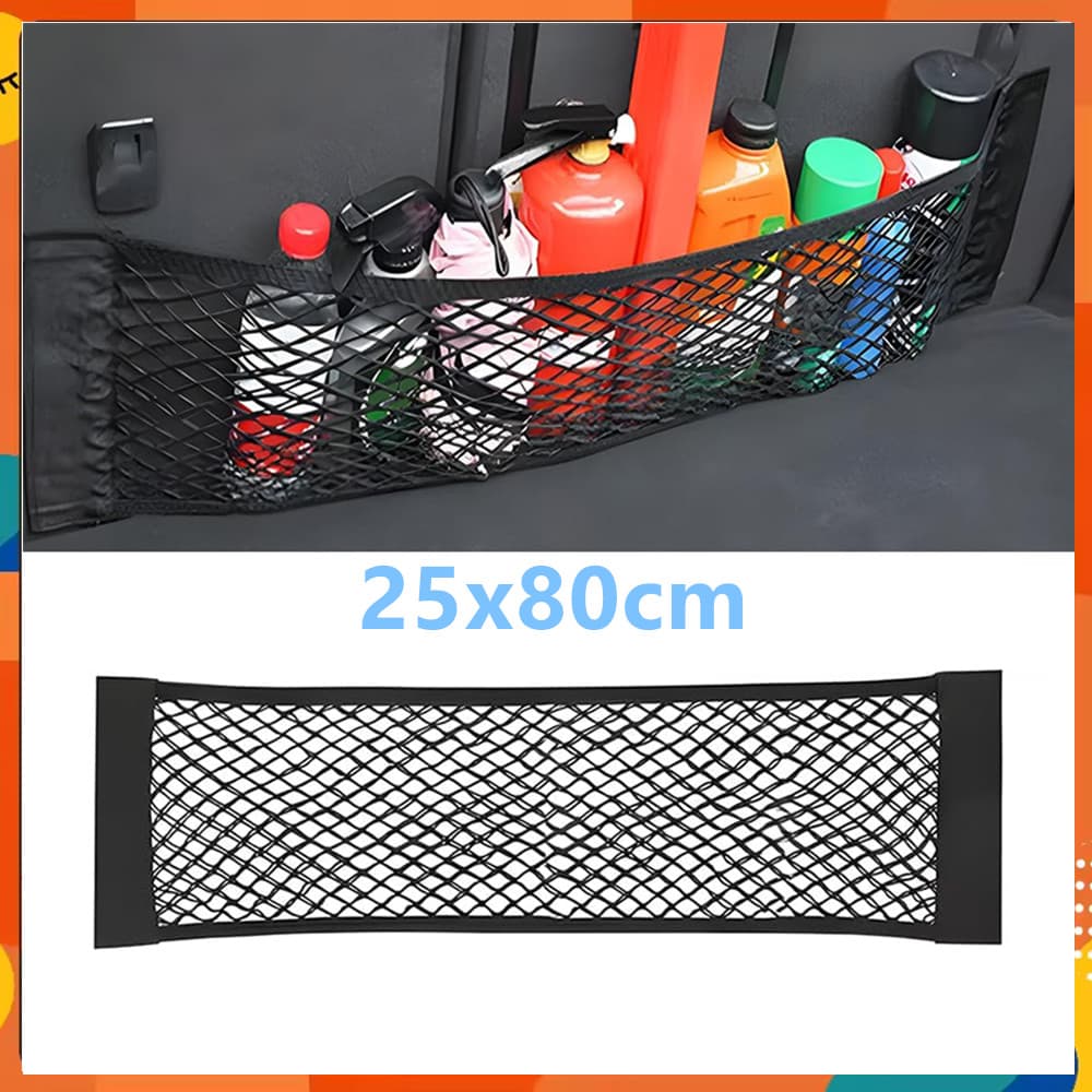 Bolso Universal da rede de armazenamento do carro, grande saco de armazenamento elástico, saco da grade da etiqueta