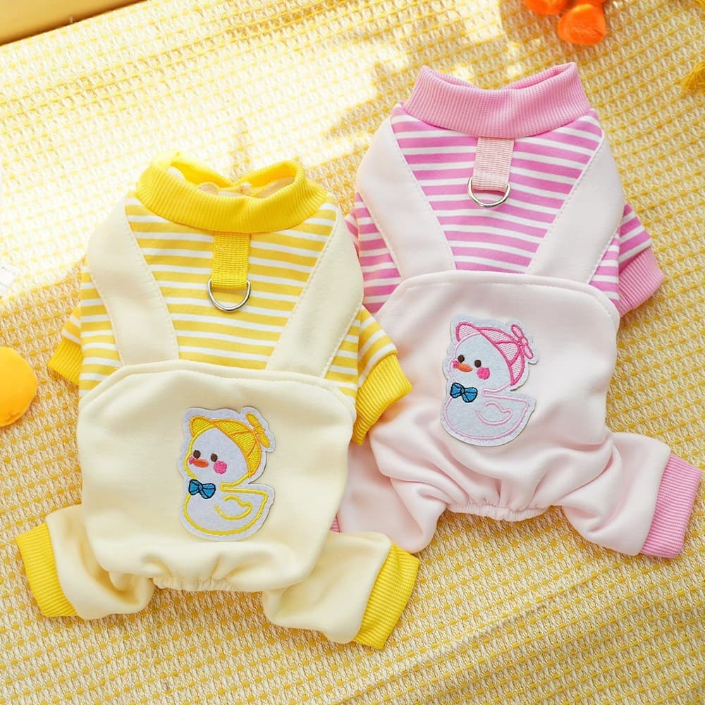 Camisola Listrada Fofa De Desenho Animado De Outono E Inverno , Macacão Com Capuz De Quatro Patas , Terno De Brinquedo P