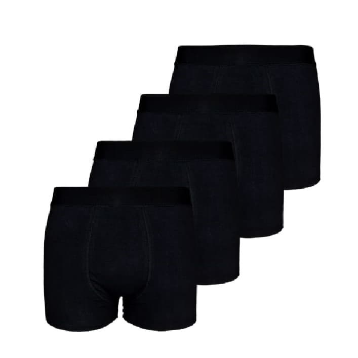 Kit 05 Cueca de Algodão Masculina Antialergica Boxer PRETAS -Box de Algodão com Forro 100% Algodão -  Confortável Cotton
