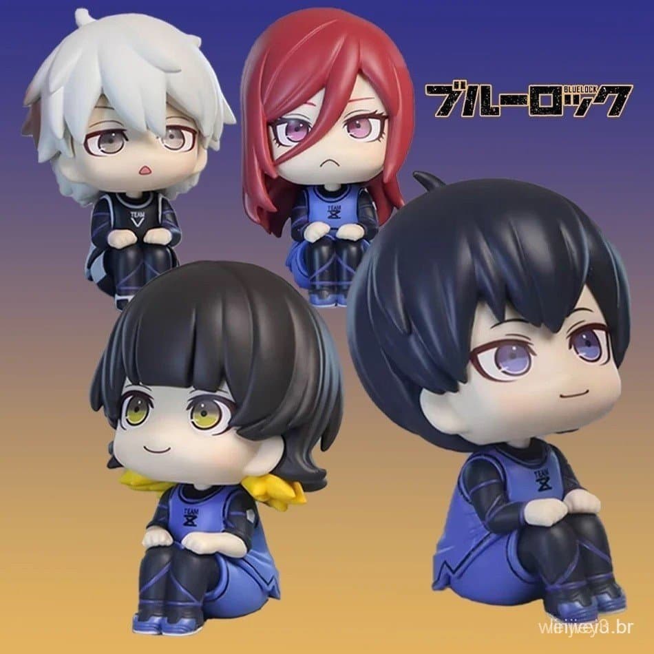 Figura de Anime "BLUE LOCK" Isagi Yo Hyakki Yatsura Kaede Chieba Nagisa Seijirou Figura de Ação em PVC Modelo Colecionáv
