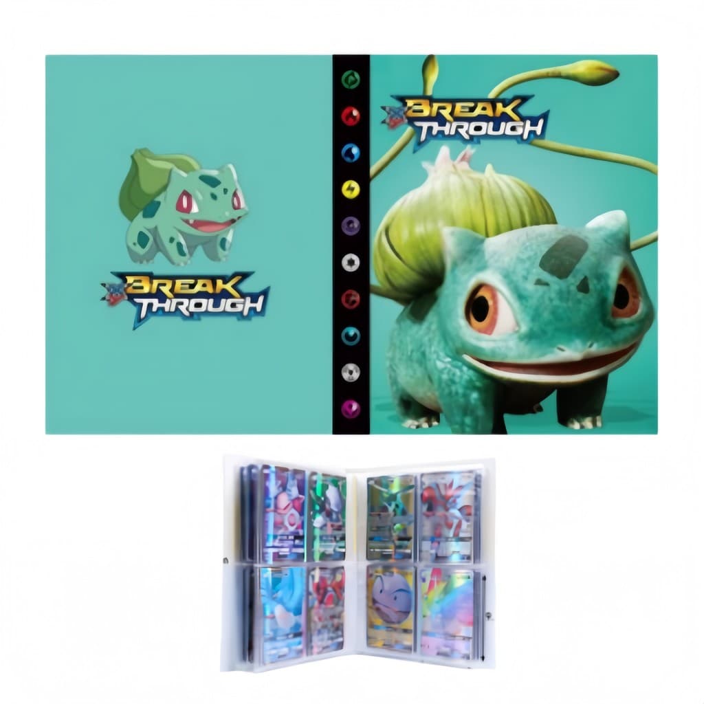 Álbum Bulbasaur Pokémon Oficial 240 Cartas |Pikachu Charizard | Porta Cartões Colecionáveis
