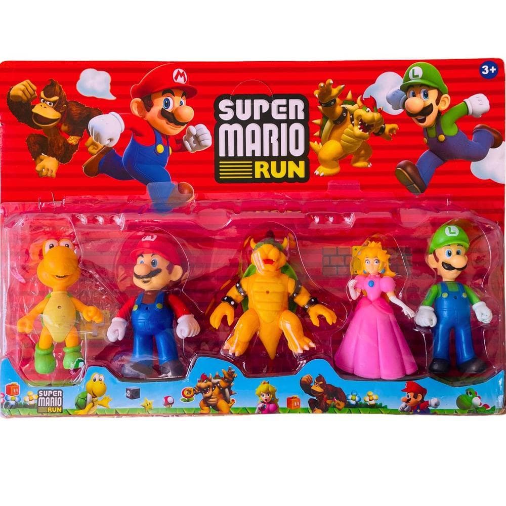 Super Mario Bross Coleção Bonecos Diversos  5  Personagens.  -