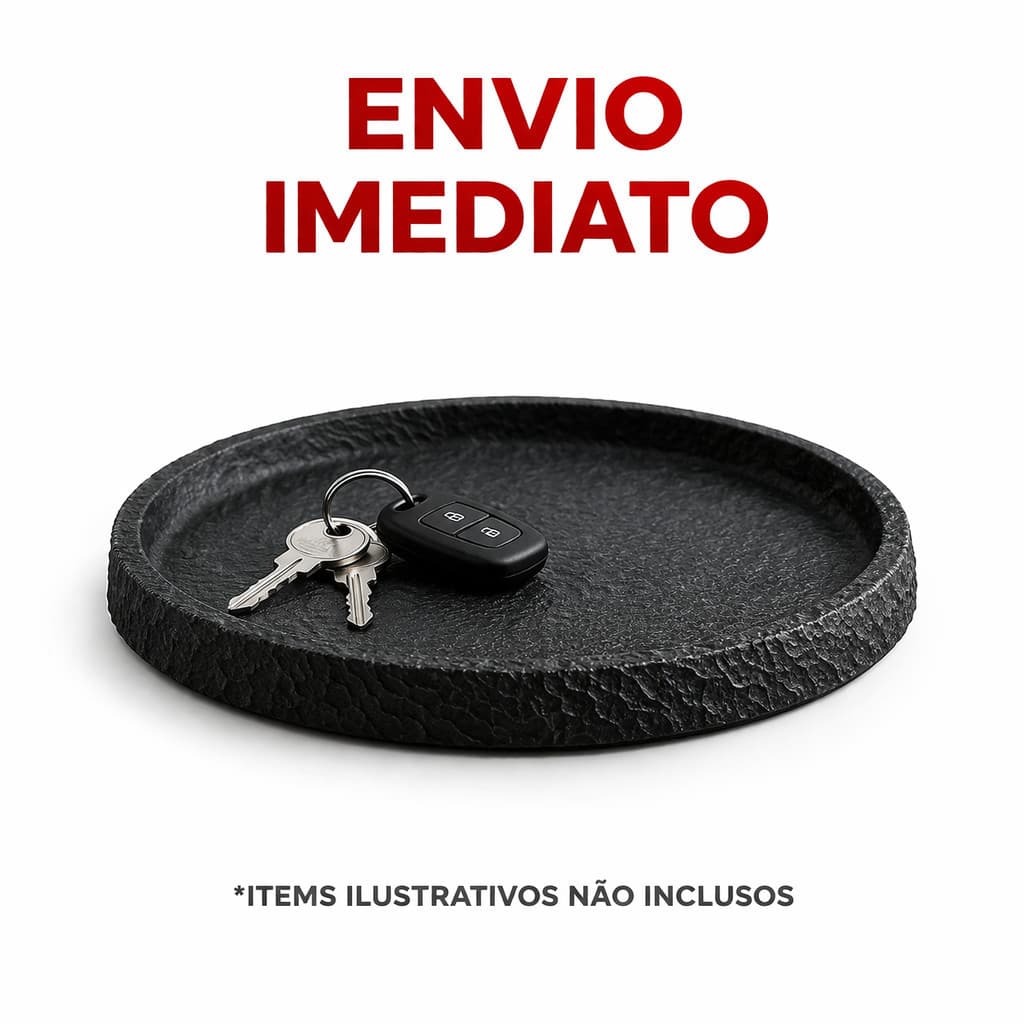 Bandeja Decorativa Preta Porta Objetos Organizador