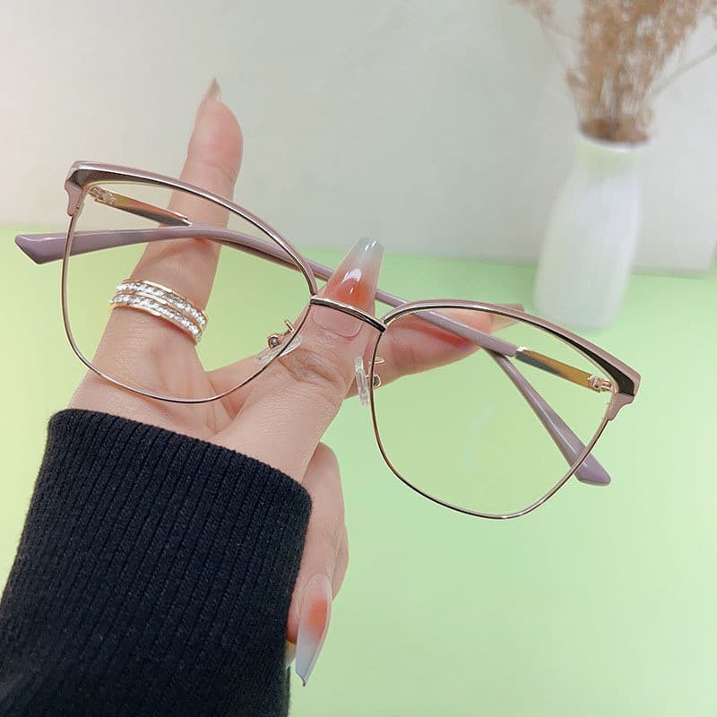 Óculos femininos elegantes com lentes fotocromáticas em formato de olho de gato - lentes gradientes e função de bloqueio