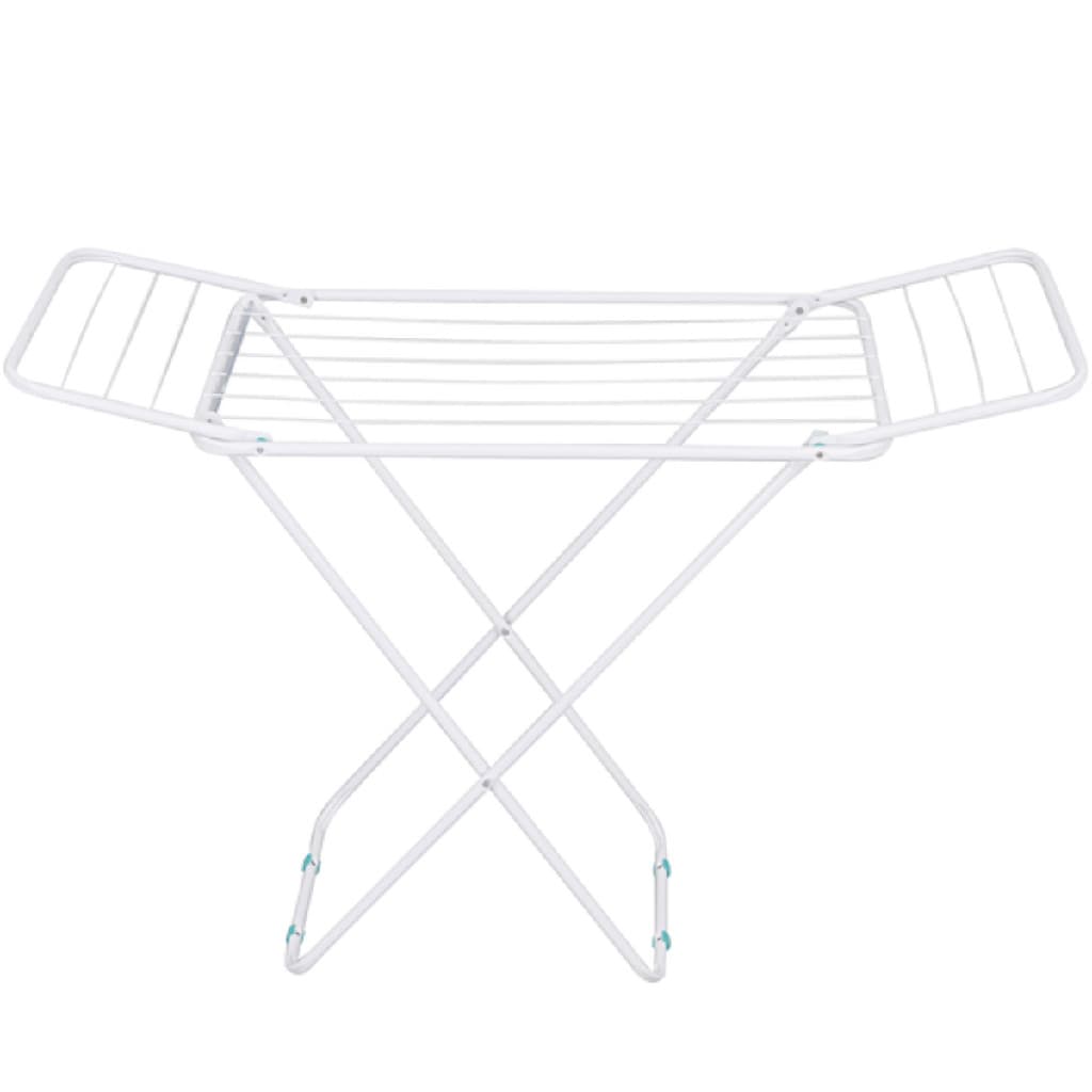 Varal De Chão Dobrável Com Abas  Branco Aço 1,23X46X85cm