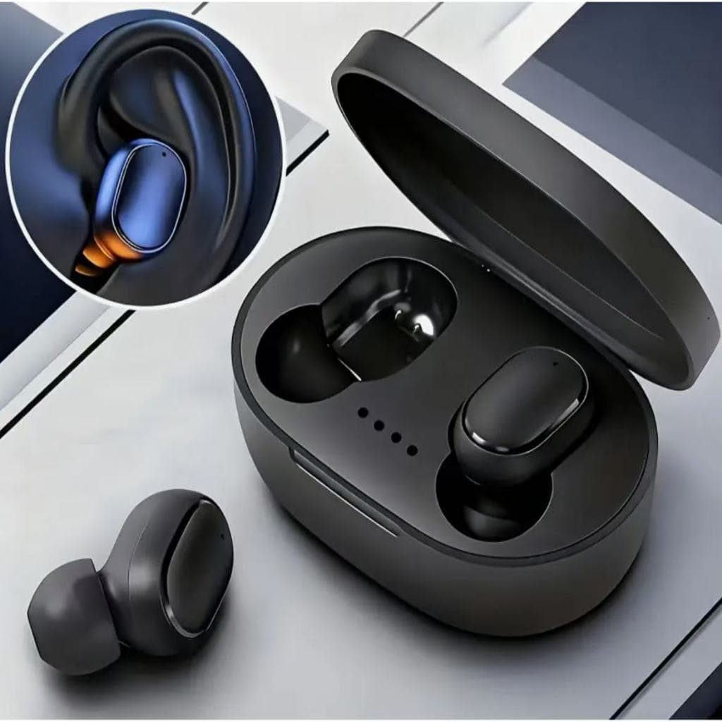 Fone De Ouvido Sem Fio E6s e A6s Bluetooth 5.0 Tws Preto