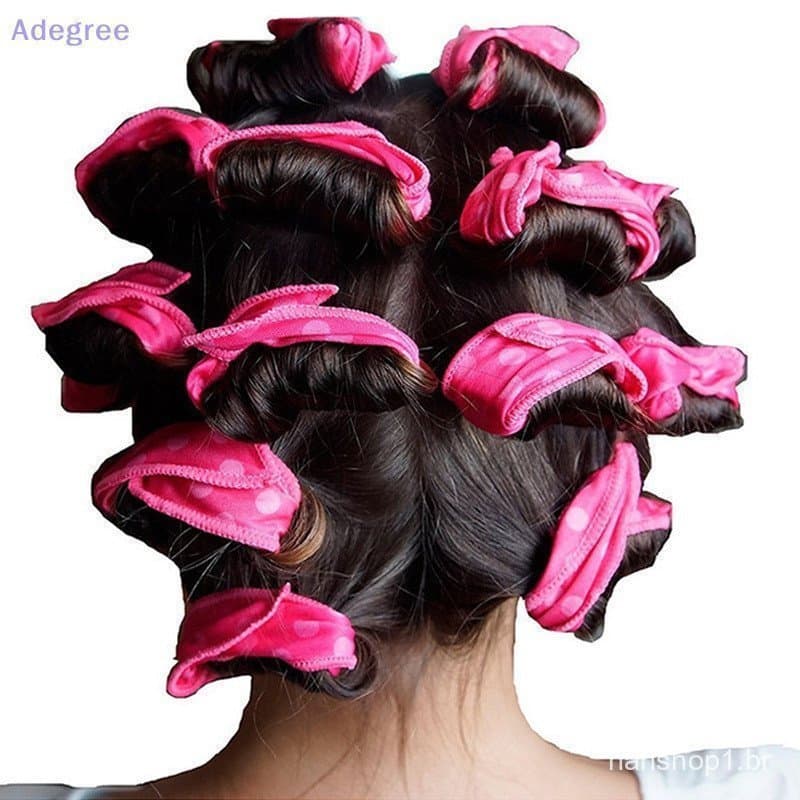 Adegree 10PC Almofada De Esponja Rolos De Espuma Flexível & Para Cabelos Novos