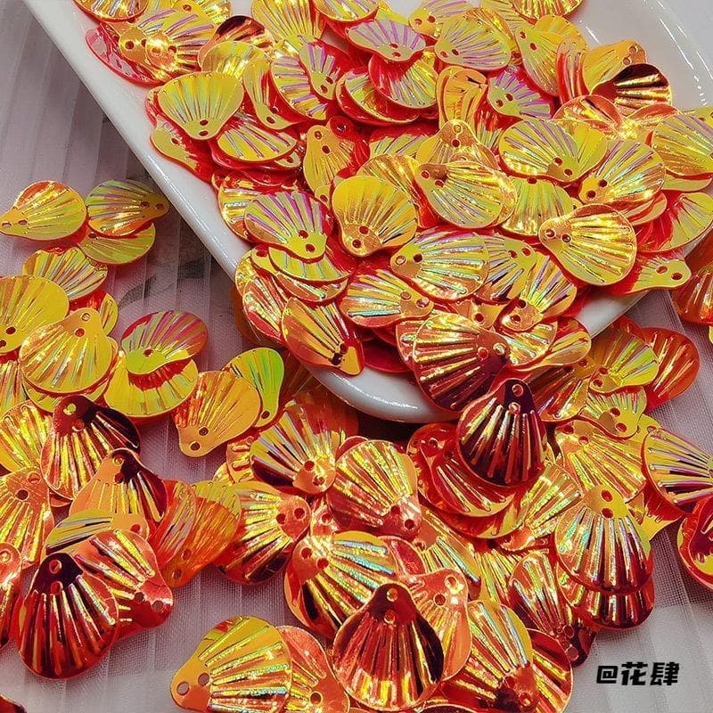 Material de decoração acessórios olho dourado canto adesivo escama de peixe lantejoulas artesanais acessórios de cor de