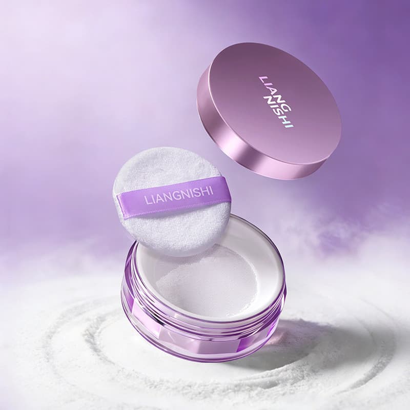 Liangnishi liangnishi Controle de óleo Hold Maquiagem Pó solto Configuração Facial Pó solto transparente