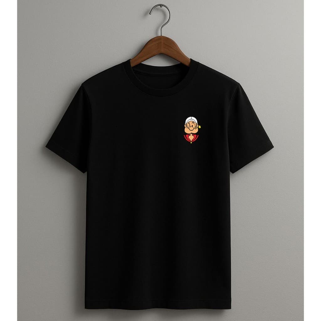 Camisa 100% Algodão Penteado Fio 30.1 Estampa Do Popeye Estilo e Qualidade