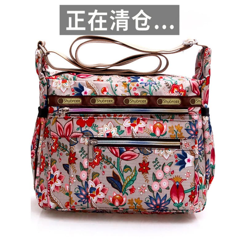 Bolsa de náilon à prova d'água feminina, bolsa mãe de grande capacidade, bolsa mensageiro de ombro, bolsa de lona para m