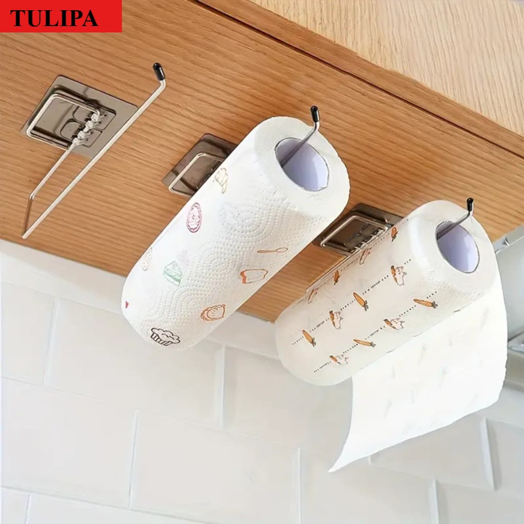 Porta Papel Toalha e Suporte de Filme de Alumínio para Parede de Cozinha