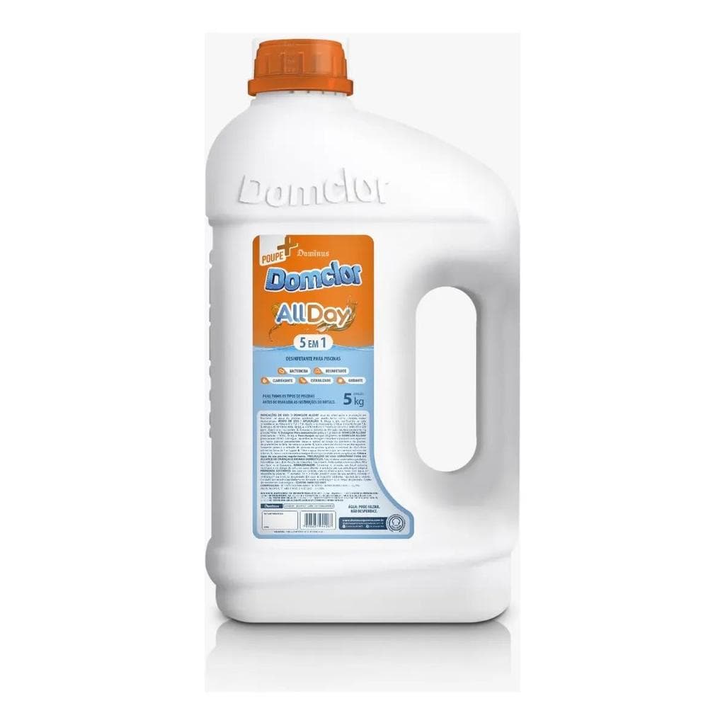 Cloro Granulado Para Piscinas AllDay 5 Em 1 Domclor 5kg
