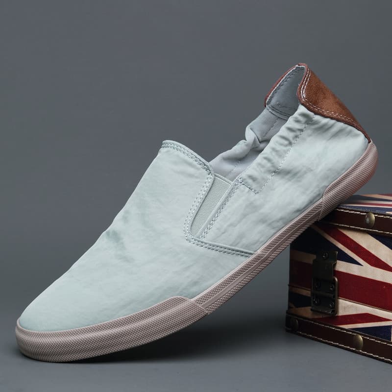 Verão Baoda sapatos de lona masculinos de cano baixo deslizamento preguiçoso Casual velho pequim sapatos de pano conduçã