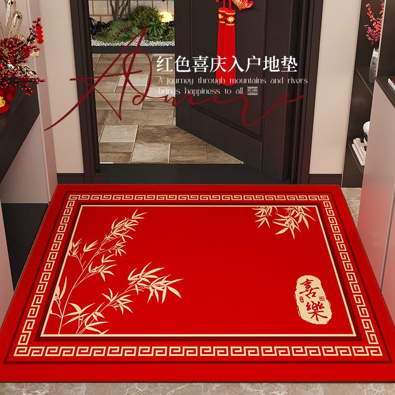 Tapete de porta de entrada estilo chinês 2026 novo estilo doméstico entrada festiva nova entrada de entrada de casa tape