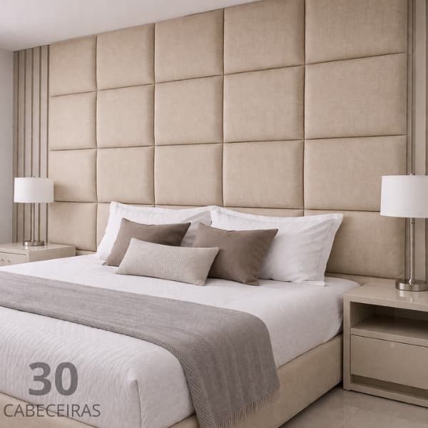 KIT 30 CABECEIRAS ESTOFADAS 40x30 SUEDE/PAVIA PARA CAMA BOX ENVIO IMEDIATO
