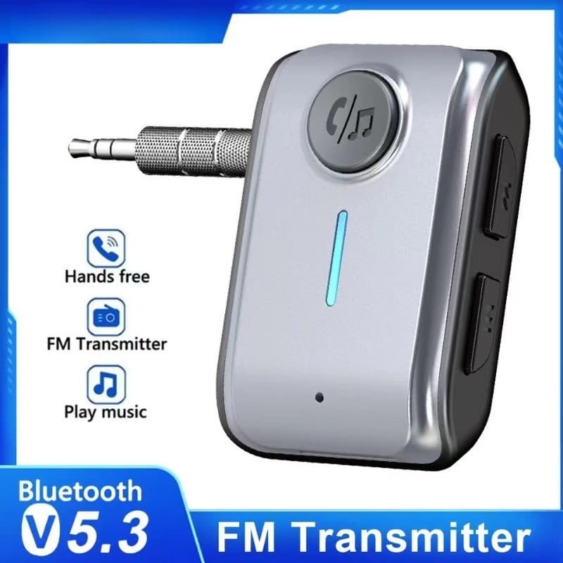 W2 Bluetooth 5.3 Adaptador Receptor Sem Fio 3.5mm Jack Transmissor De Áudio Cartão TF AUX Chamada Handsfree Para Rádio D