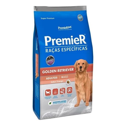 Premier Ração Cachorro Golden Retriever Adulto Frango 12kg