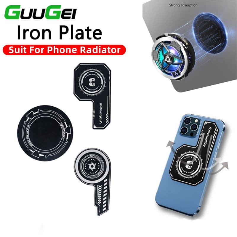 Guugei Placa De Radiador De Telefone Folha Magnética Adesivo Suporte Magnético Ventilador De Refrigeração De Ferro